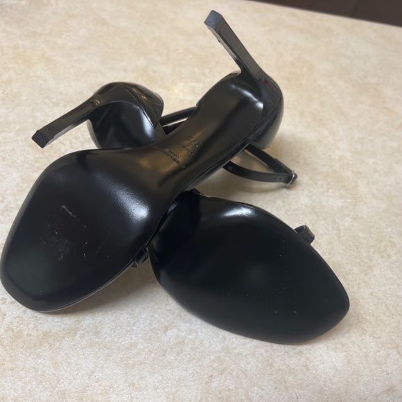 YSL black patent sandals 4” heel size 37 1/2 - Picture 4 of 4